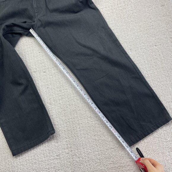 Kenneth Cole Reaction Pants Men 36x30 Chino Straight Leg Charcoal Brushed Denim - Picture 7 of 9